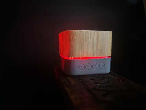 Bamboo Mini Speaker with RGB LED light