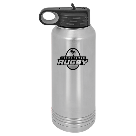 32 oz. Stainless Steel Water Bottle Miami Touch Rugby