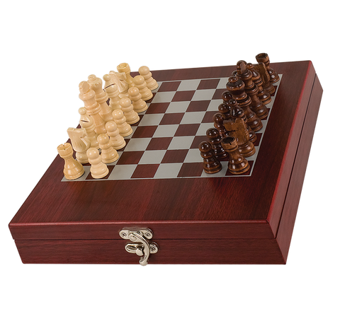 Rosewood Finish Chess Set