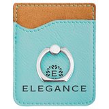 Leatherette Phone Wallet with Silver Ring