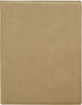 7" x 9" Light Brown Leatherette Small Portfolio w/ Notepad