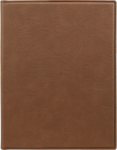 7" x 9" Light Brown Leatherette Small Portfolio w/ Notepad