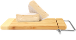 Bamboo Rectangle Cutting Board with Metal Cheese Cutter