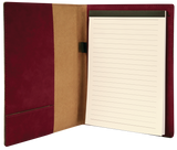 7" x 9" Light Brown Leatherette Small Portfolio w/ Notepad