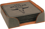 Leatherette Square Coaster Sets