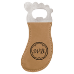 Leatherette Foot Shaped Bottle Opener with Magnet