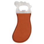 Leatherette Foot Shaped Bottle Opener with Magnet