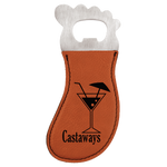 Leatherette Foot Shaped Bottle Opener with Magnet