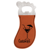 Leatherette Foot Shaped Bottle Opener with Magnet