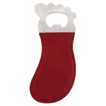 Leatherette Foot Shaped Bottle Opener with Magnet