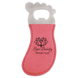 Leatherette Foot Shaped Bottle Opener with Magnet