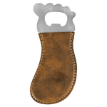 Leatherette Foot Shaped Bottle Opener with Magnet