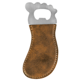 Leatherette Foot Shaped Bottle Opener with Magnet