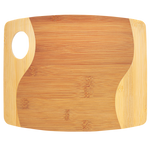 Bamboo Two Tone Cutting Board with Handle