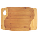 Bamboo Two Tone Cutting Board with Handle