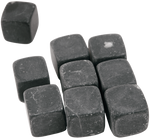 Black Basalt 9-Piece Whiskey  Stone Set