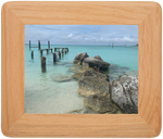 Round Corner Genuine Red Alder Picture Frame