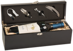 Matte Black Finish Single Wine Presentation Box with Tools