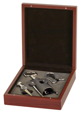 Rosewood Finish Wine Set