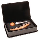 2-Piece Wine Tool Set Leatherette or Cork Wine Set